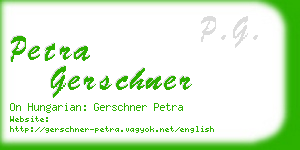 petra gerschner business card